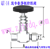 QZ-14 p״yQZ-14 Double-collet and Femals Screw Wall-separting Needle Valve