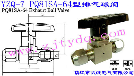 YZQ-7 PQ81SA-64ŚyYZQ-7 PQ81SA-64 Exhaurt Ball Valve